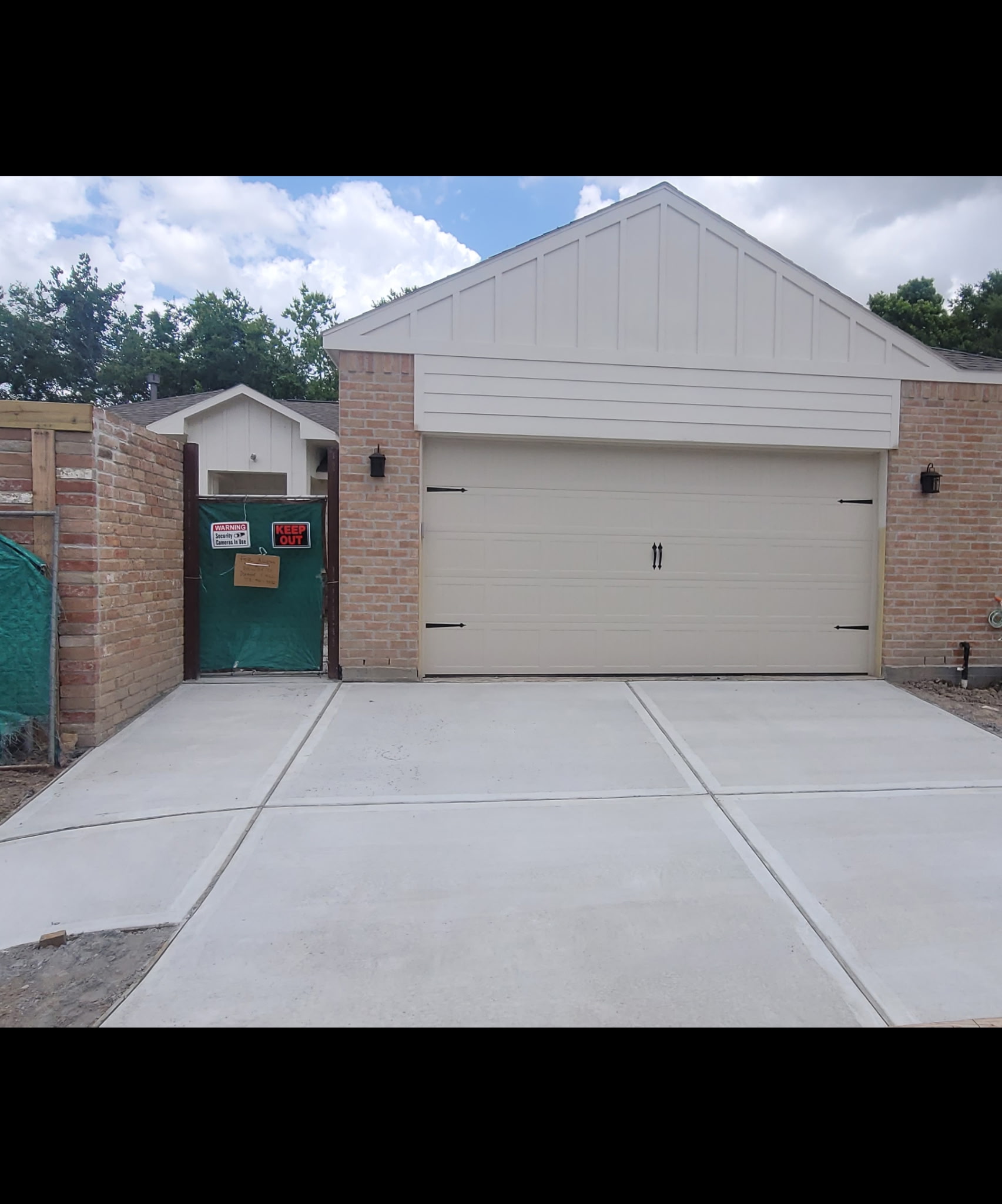Completed residential driveway
